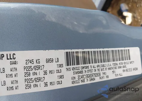 2013 Chrysler Town & Country Touring из США, поврежденный, VIN 2C4RC1BG0DR792838